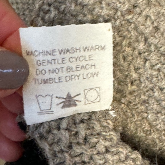 Vintage Alps Knit Zip Cardigan XL Mens Tan Black Wool Outdoors Camping Grandpa - Picture 11 of 11